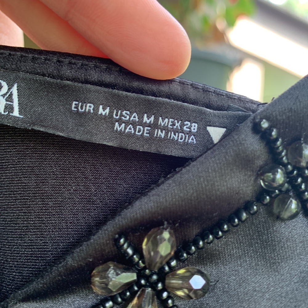 Zara Beaded Black Formal Midi Dress - Picture 4 of 4